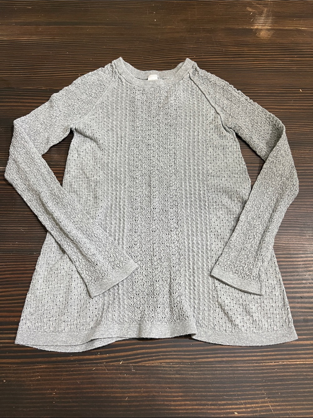 Ivivva Light Gray Long-Sleeve Knit Top